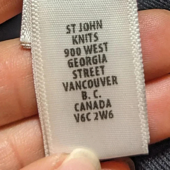 St John Black Vest Cardigan Leather Sleeveless Knit Size Small Pockets - Picture 5 of 10